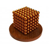 Куб из магнитных шариков 5 мм (оранжевый), 216 элементов